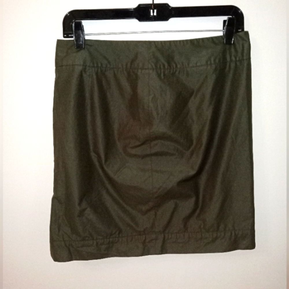 Satin H&M Olive Green Pencil Skirt Size 8.